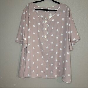 Cato Est. 1946 Women’s Polka Dot Top Blouse Size 26/28 NWT